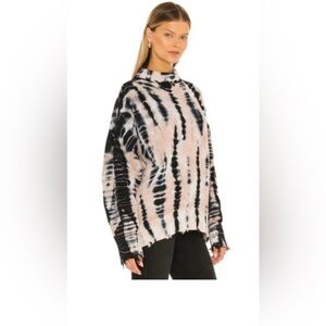 Young Fabulous & Broke Sz M/L Pink Tie Dye Sweater Oversized